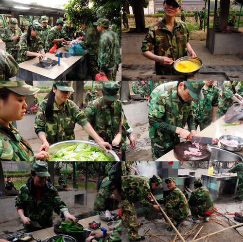 戰地野炊，小夥伴們各司其職